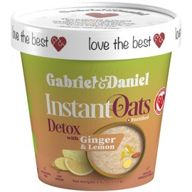 Gabriel & Daniel Instant Oatmeal with Ginger, Lemon & Almonds – Non-GMO, Pure and Organic Gluten Free Oats – Fortified with Vitamin C & High Fiber for a Nourishing & Quick Breakfast (Pack of 6)
