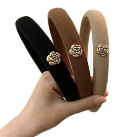 Padded Headband Tartan Headband Thick Headband Women's Headband for Short Hair Cotton Headband for Women (CpadCOCO)