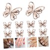 Baluue 10pcs Hollow Butterfly Nail Art Patches Multi-Shape Gems for