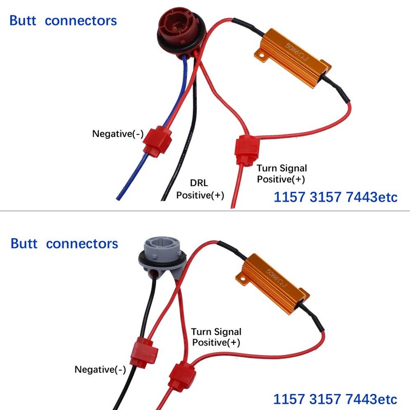 YUNPICAR 50W/25W 6Ω Warning Light Canceller, Turn Signal Resistor, Hifra