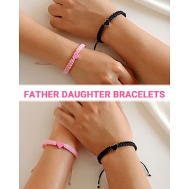 UPROMI Fathers' Day Gifts for Dad from Daughter, Father Daughter Bracelet Christimas Birthday Easter Gifts for Dad Daddy Ideas
