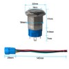 FULARR 3 Pcs Premium 19mm Self-Locking Latching Push Button Switch,