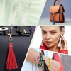 M METERXITY 2-Pack PU Leather Tassel 5.9 Inch Small Keychain