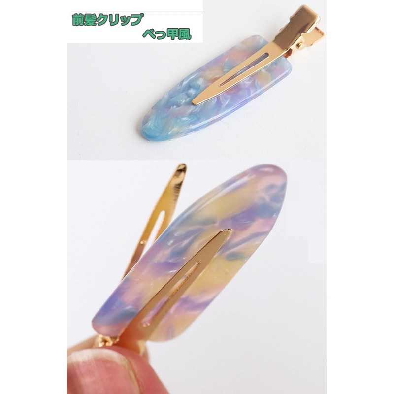shefun JP259 Traceless Bangs Clip, Tortoise Shell Style, Set of