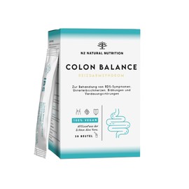 Colon Balance for Intestinal Flora Building with Aloe Vera + Inulin. Herbal Aid for Bloating Belly + Constipation. Clinically Confirmed. 30 Bags. Dietary Supplement. Vegan. N2 Natural Nutrition