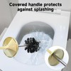 Gold Toilet Brush and Holder，Extra Long Handled Toilet Brush for