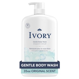Ivory Body Wash, Designed for the Whole Family, Gentle Formula, Free of Dyes Heavy Perfumes Parabens Phthalates & Silicones, Original Scent, 35 oz