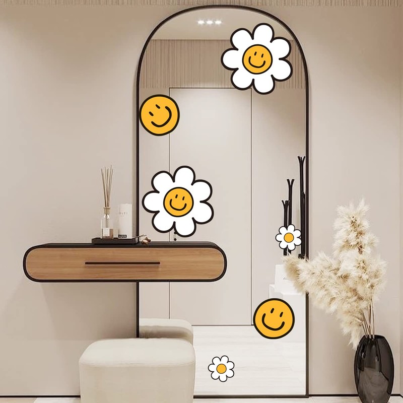 Fujioya Flower Daisy Glass Seal, Gerbera, Static Cling