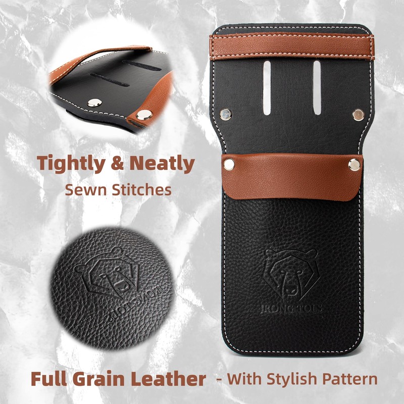 Archery Leather Pocket Arrow Quiver, Portable 8 to10 Arrows Holder