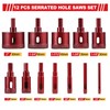 Diamond Hole Saw Tile Drill Bits Kit, 12 PCS Serrated