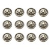 RECHERE 12 PCS Star Roped Rim Metal Shank Buttons Craft