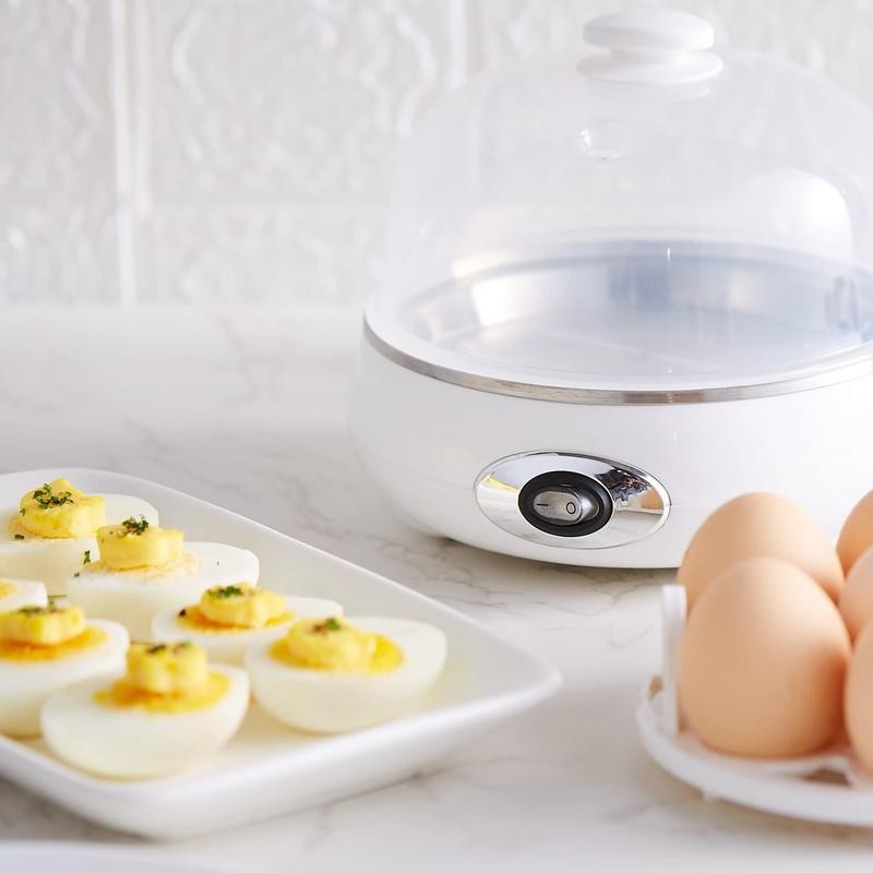 Easy Egg Cooker Electric 7-Egg Capacity, Soft, Medium, Hard-Boiled Egg