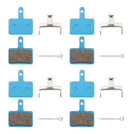 Bicycle Brake Pads 4 Pairs Brake Pads Bicycle Disc Brake for B01S B03S B05S Disc Brake Pads with Brackets and Cotter Pins for Deore TRP Tektro