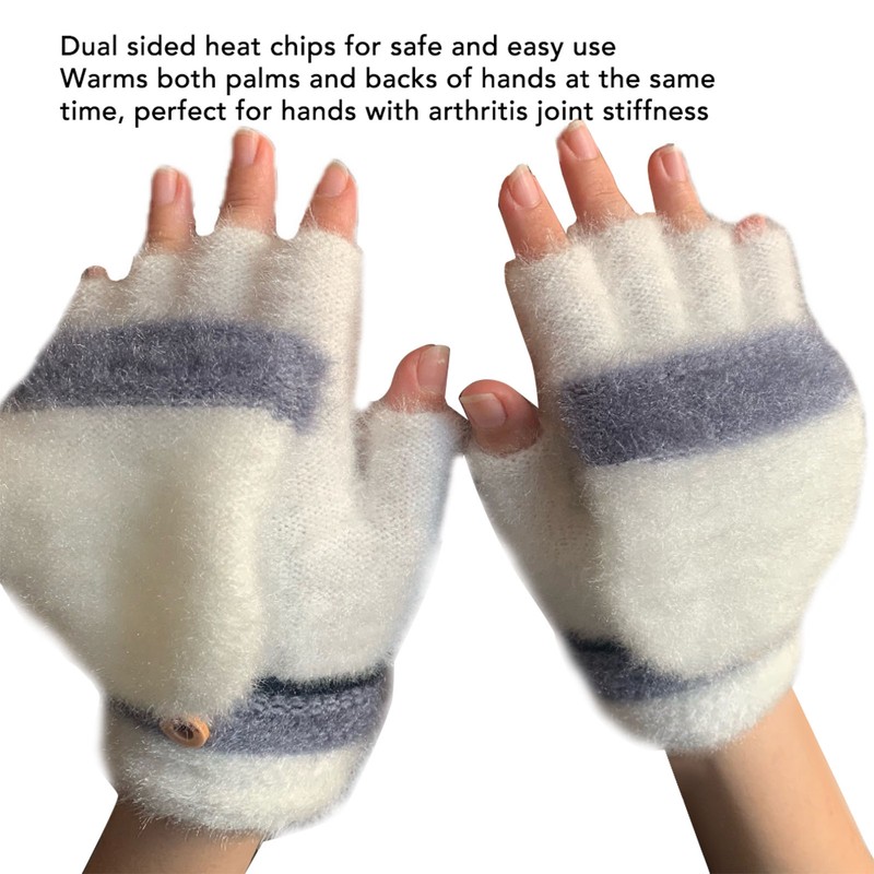 1 Pair USB Heated Gloves Mitten Winter Warm Full Finger