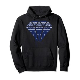 Men's White Street Wear Hip Hop Navy Blue Bandana Clothing Pullover Hoodie