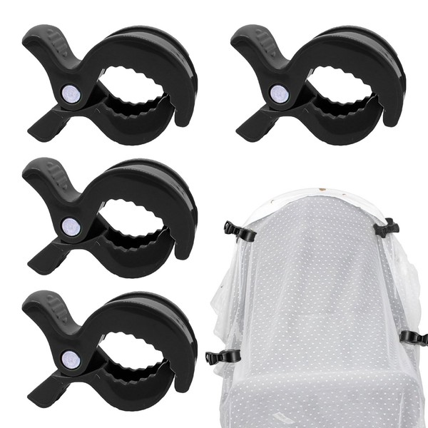 Pack of 4 Pushchair Clips, Clamps Pushchair Clips, Clips, Clips,