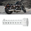 F FIERCE CYCLE 40mm Exhaust Pipe Baffle Stainless Steel Silver