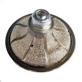 3/4 Inch F20 Ogee Edges Vacuum Brazed Diamond Hand Profiler Router Bit Profile Wheel with 5/8-11 Thread for Granite Concrete Marble Countertop