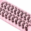 DSLONG 10 Pairs Cluster Lashes D Curl Russian Strip Lashes