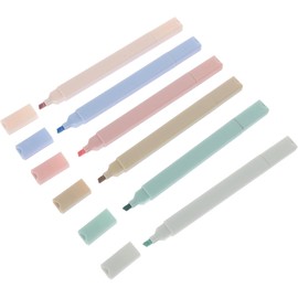 Marcadores de Notas Doble Punta, Set de 6 Unidades en Tonos Pastel Suaves, Rotuladores para Resaltar y Subrayar, Ideales para Estudiantes y Profesores, Material Plástico