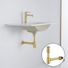 Silver, Solid Brass Bathroom Sink Drain Kit, Adjustable Bottle Trap,