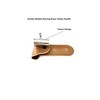 Classic Safety Razor Handle with Brown Leather Travel Case, Chrome-Plated