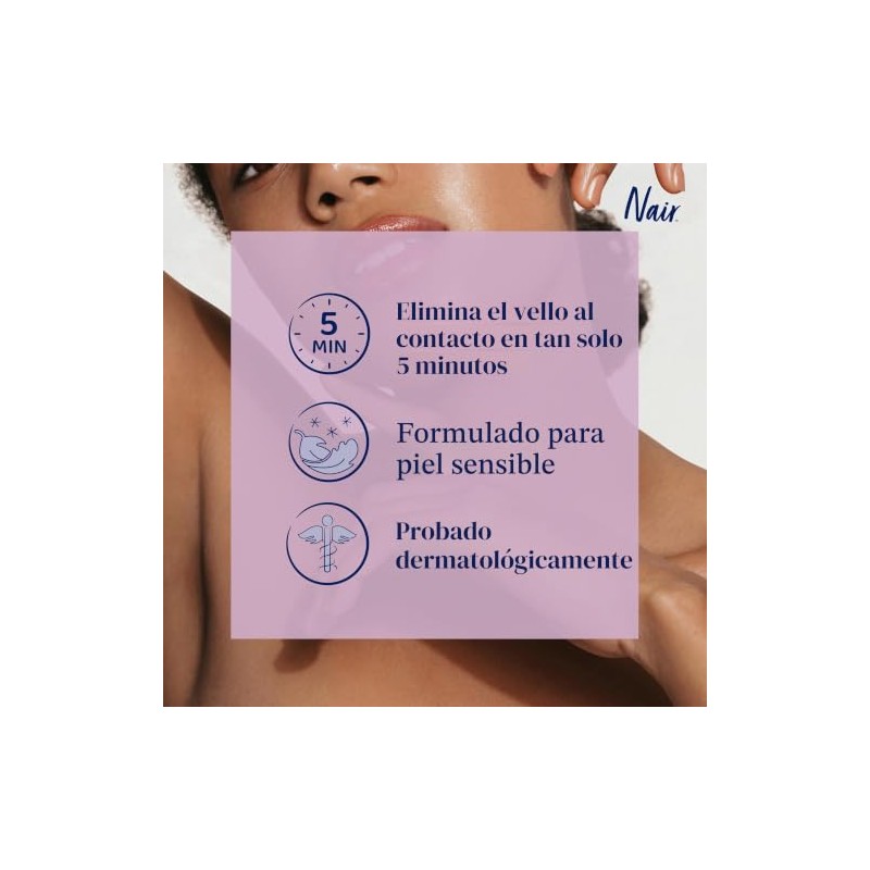 Fórmula sensible Nair Glides Away con aceite de coco, para