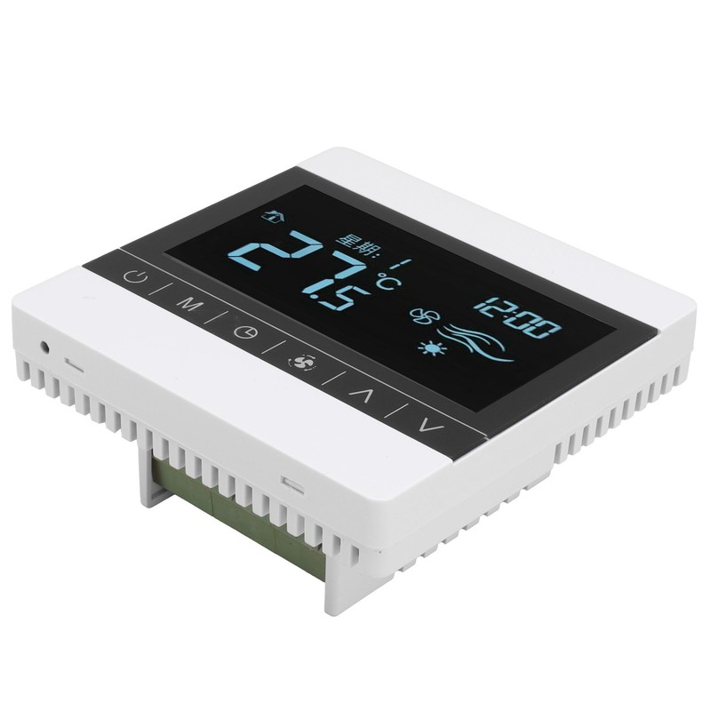 AC220V Touch Screen Thermostat WallHanging Stove Temperature Controller for Water/Floor