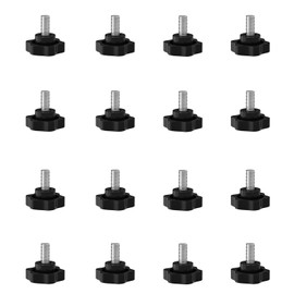 SHULLIN Pack of 16 M5 Star Head Screw Star Grip Screw Knurled Screw Star Screw Star Handle Screws Star Handle Thread Clamping Knob for Machine Industrial Equipment (M5 x 12 mm)