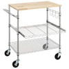 Finnhomy 3-Tier Rolling Kitchen Cart with 18" D x 30"