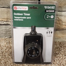 Utilitech Light Sensing Outdoor Countdown On/Off Timer with 7 Settings