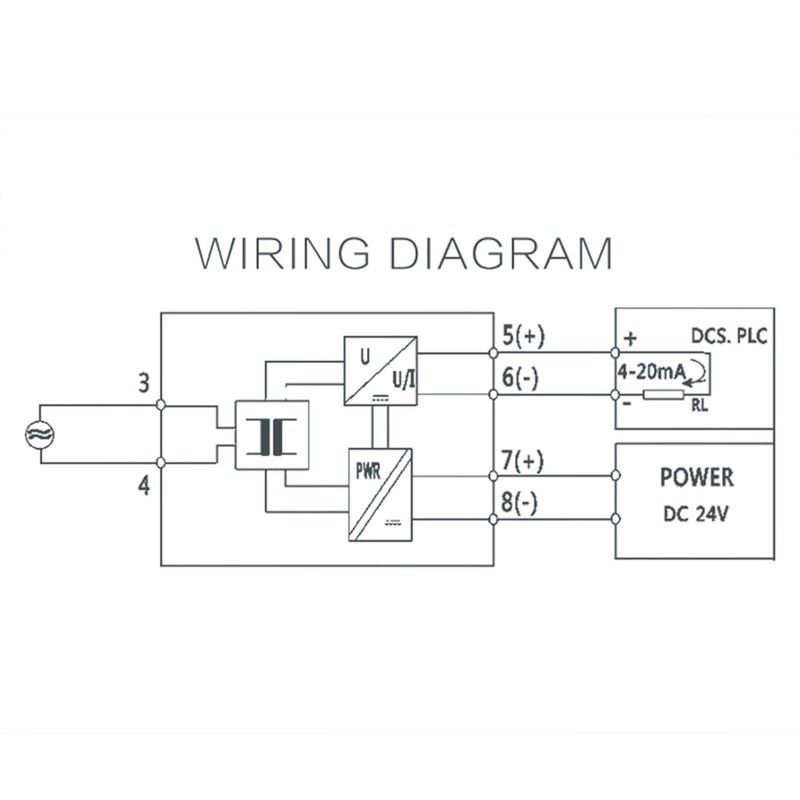 Voltage Transducer AC Signal Isolator Transmitter Sensor 1‑in‑1‑out AC0‑100V to