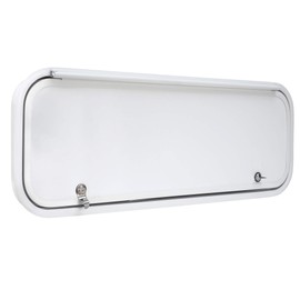 RecPro RV Baggage Door 36" Wide x 12" High with Rounded Corners for RVs| Compartment Storage Doors with Top Hinge for Campers | Trailer Compartment Doors | Made in America