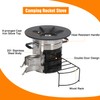 Lineslife Camping Rocket Stove with Grill Pan for Cooking, Portable