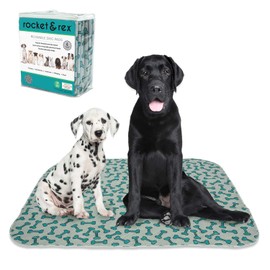 rocket & rex Washable Pee Pads for Dogs | Reusable Puppy Pads and Whelping Pads | Waterproof, Absorbent, Easy Cleanup | Tons of Uses in Home | Single Purchase, Reduces Waste