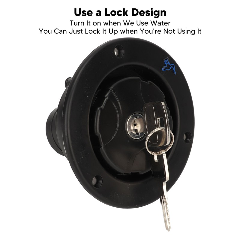 Round Water Inlet with Lock Camper Water Inlet Hatch Gravity