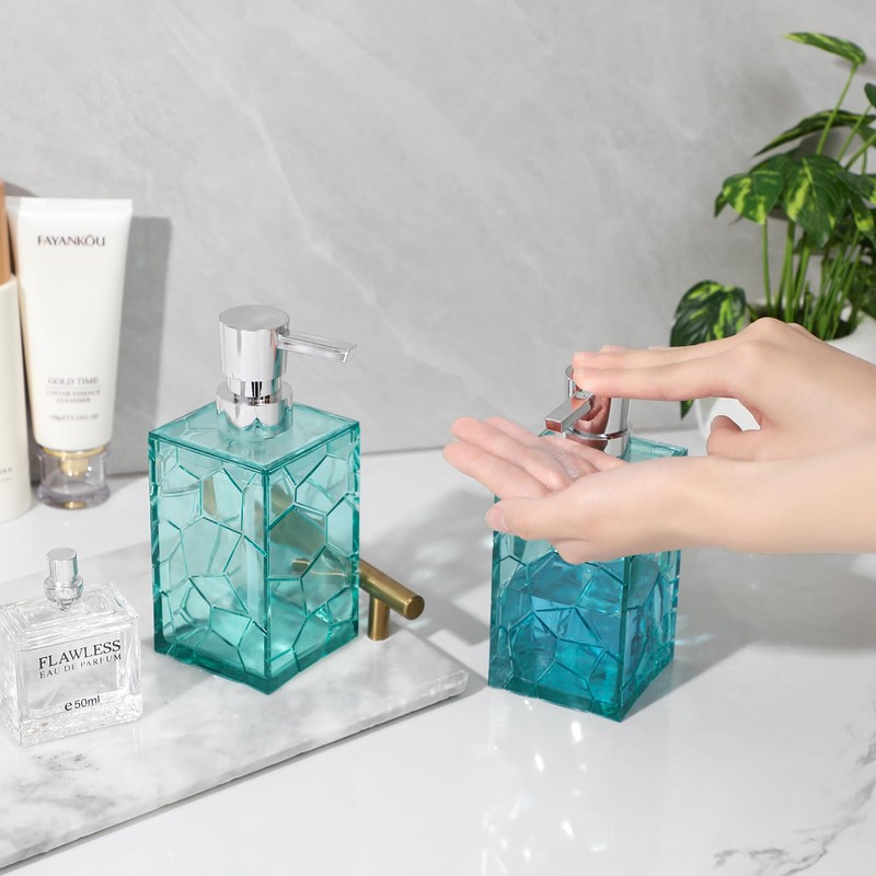 Hand Soap Dispenser, Clear Acrylic Plastic Liquid Pump Bottles Refillable