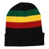 RW Men's Rasta Long Beanie Black