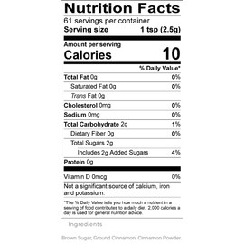 Upouria Cinnamon with Brown Sugar Shakeable Topping, 5.5 Ounce Bottle