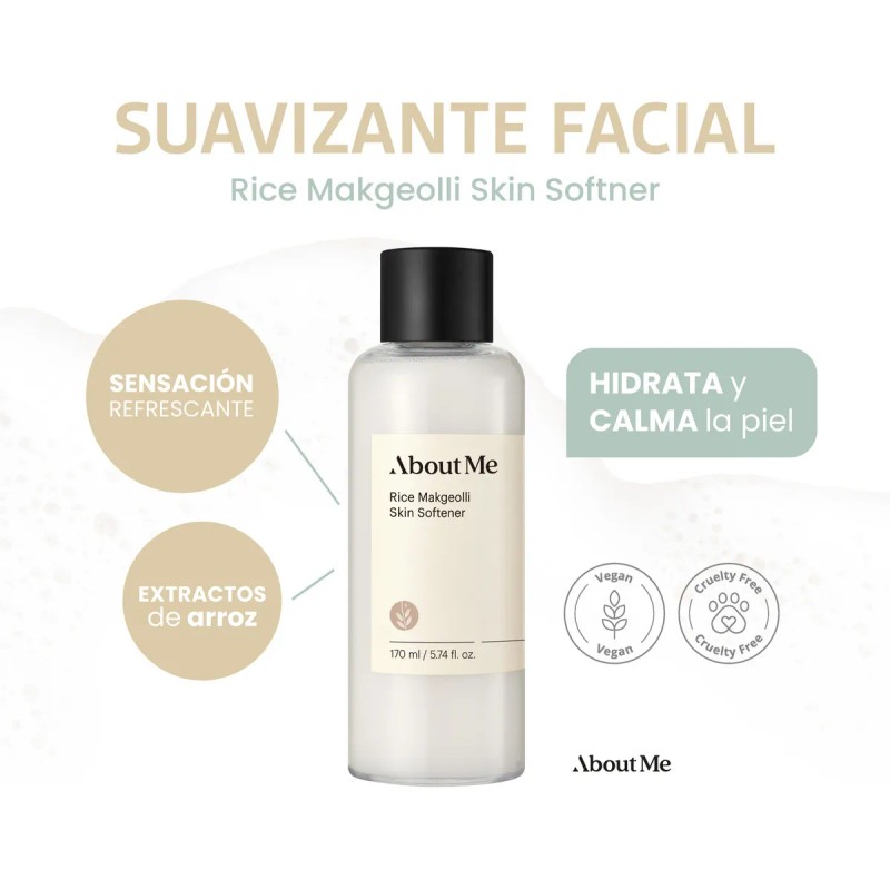 Suavizante Facial De Arroz Coreano, About Me, 170ml