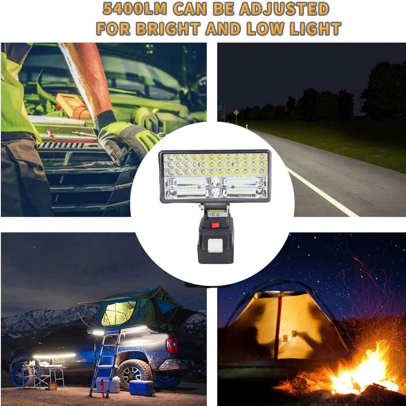 LED Work Light Cordless 6000lm High Brightness Waterproof Lamp for