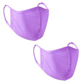 Monterey Club Women's Essential Textile Face Mask #FMW3 (Purple, Size:UNI) (Pack of 2)