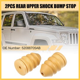 REPAIROCK 2PCS Polyurethane Rear Front Suspension Bump Stop/Axle Jounce Bumpers Fit for Jeep for Liberty 2002-2007 Replacement Frame Bump Stops 52088705AB Yellow Auto Replacement Parts