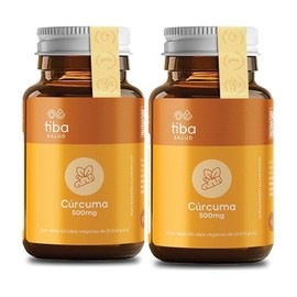 Curcuma Capsulas 500 mg + Pimienta Negra | 120 Capsulas Veganas | Suplemento De Alta Concentracion | Apoyo Articular Y Proteccion Celular | Sin Gluten | Sin Lactosa | DUO | TIBA SALUD