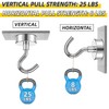 VNDUEEY 60 Pack Strong Magnetic Hooks, 25Lbs Magnet Hooks Heavy