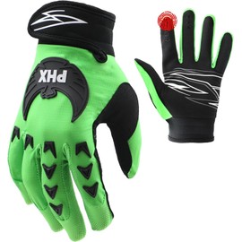 PHX Mudclaw Gloves - Tempest for Dirt Bike (Green, Adult, Small)