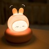 Rabbit Night Light Soft Light Rechargeable Cute Tap Control Nursery