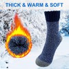 Beurlike 5 Pairs Warm Wool Socks for Men Thermal Cushioned