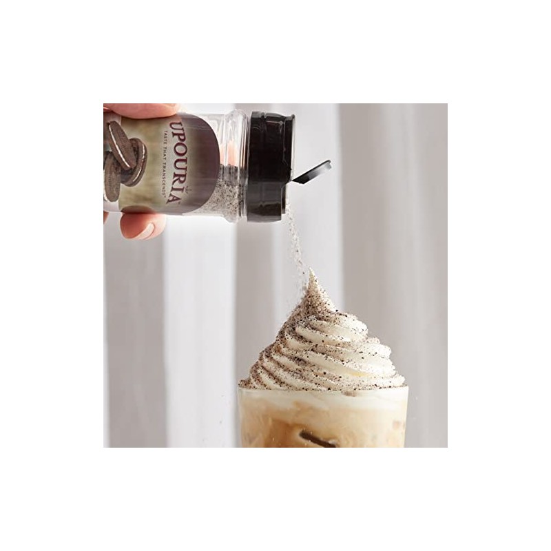 Upouria Cookies & Cream Shakeable Topping, 5.5 Ounce Bottle