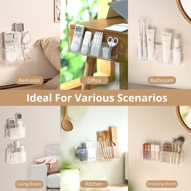 LINFIDITE Adhesive TV Remote Control Holder Wall Mount TV Remote